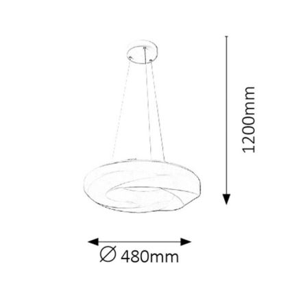 Rabalux - Светодиодная люстра LED/24W/230V белая